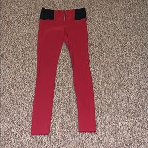 Slim Fitting Zip Up Pants